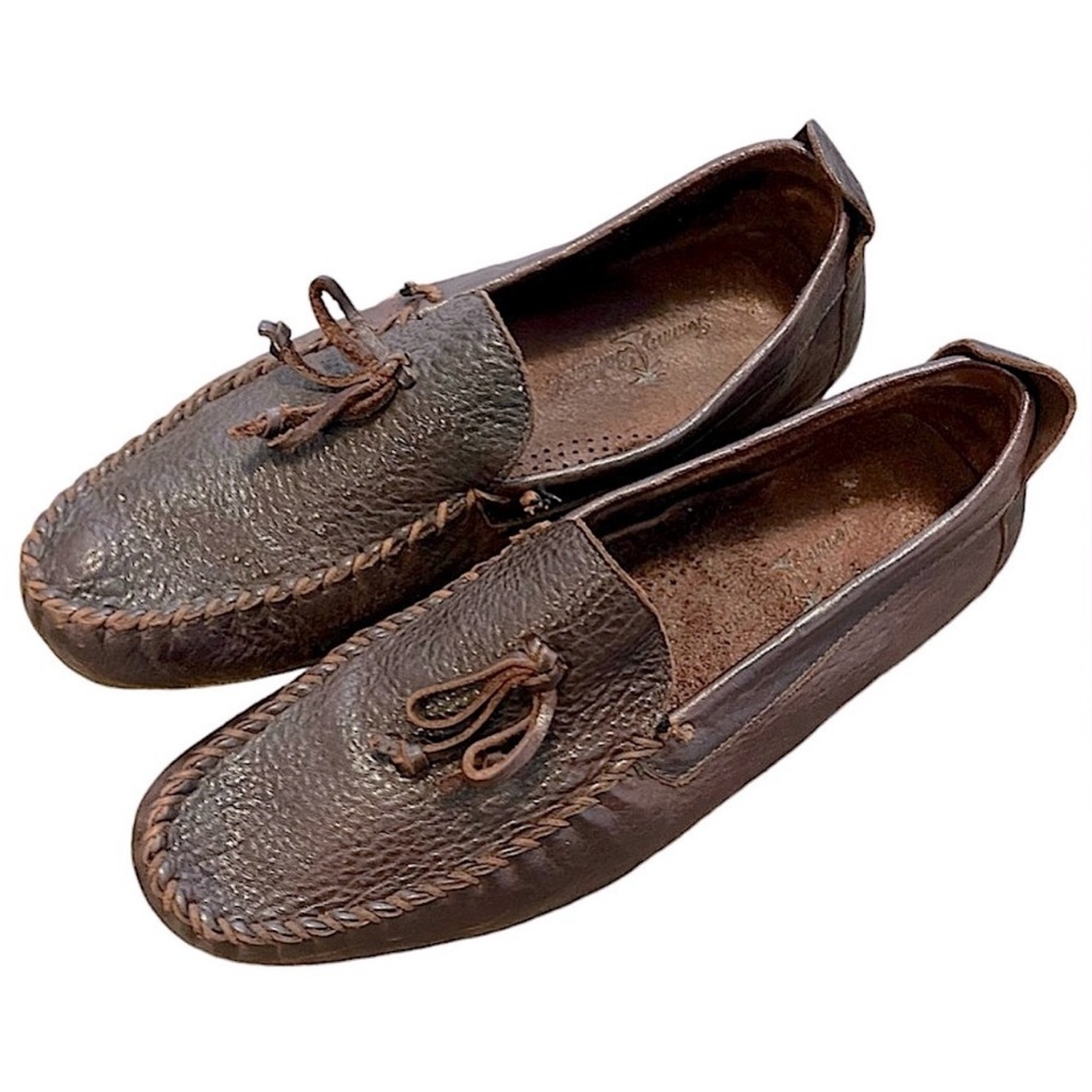 Tommy Bahama Brown Leather Loafers Moccasins Shoes Slip Ons Mens Sz 10